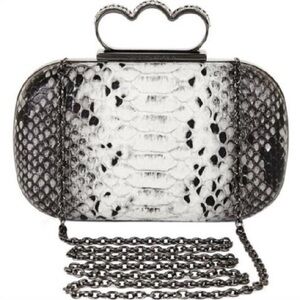 BCBGMAXAZRIA Kingsley “Python Pave Knuckleduster” Clutch Crossbody Bag